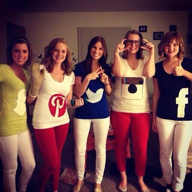 social media group costumes